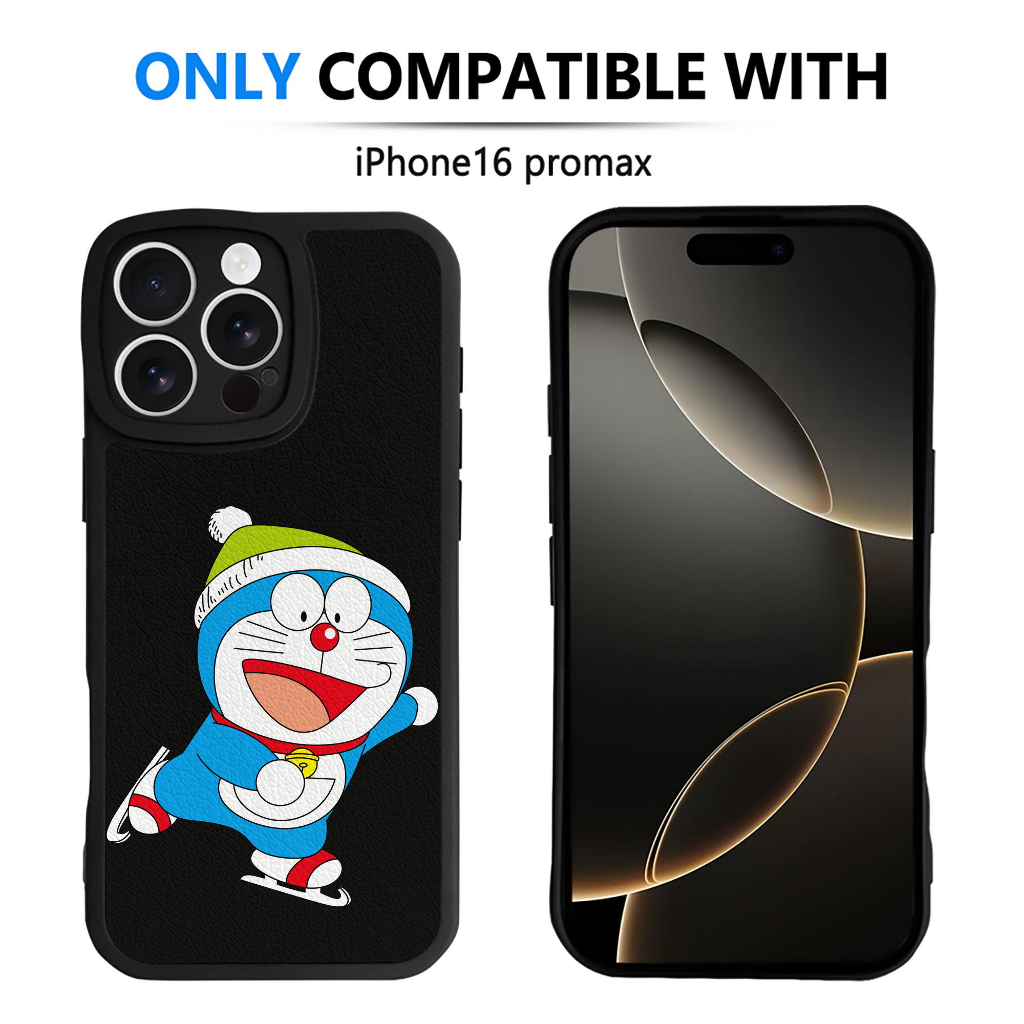 （画像用） ドラえもん Doraemon 【iPhone 16シリーズ対応】シリコンスマホケース（レザー調） 材質：シリコン